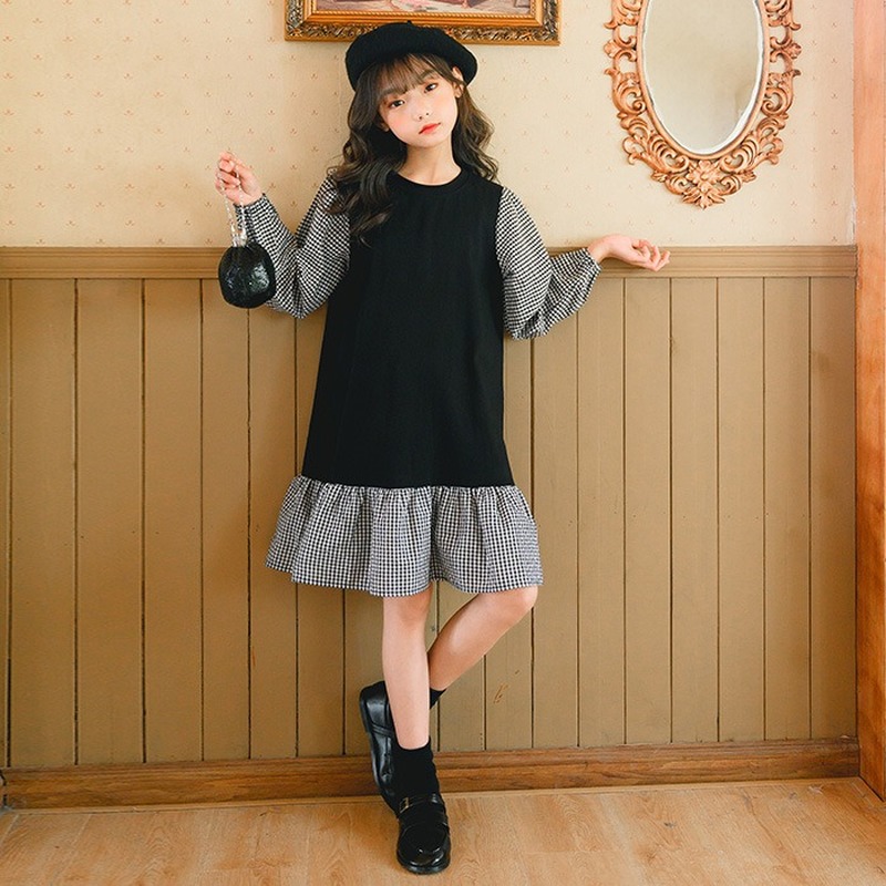 6 to 16 Years Girls Dress Autumn 2020 New Simple Kids Plaid Dress Cotton Patchwork Children Christmas Dress Ruffles, Black
6 to 16 Years Girls Dress Autumn 2020 New Simple Kids Plaid Dress Cotton Patchwork Children Christmas Dress Ruffles, Black