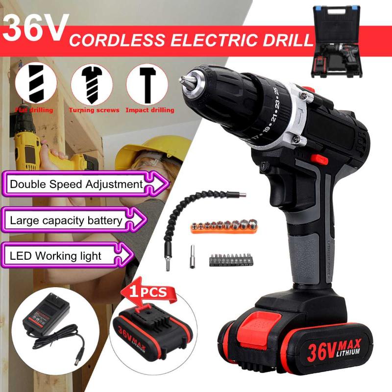 25+3 Torque Cordless Electric Impact Drill Screwdriver 48V Rechargeable Dual Speed Power Tools With 2 Battery
25+3 Torque Cordless Electric Impact Drill Screwdriver 48V Rechargeable Dual Speed Power Tools With 2 Battery