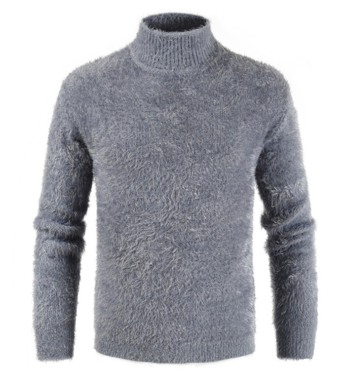 men's New Sweater autumn and winter thick mohair long-sleeved High collar knit pullover fashion hot slim thick warm sweater male, Black
men's New Sweater autumn and winter thick mohair long-sleeved High collar knit pullover fashion hot slim thick warm sweater male, Black