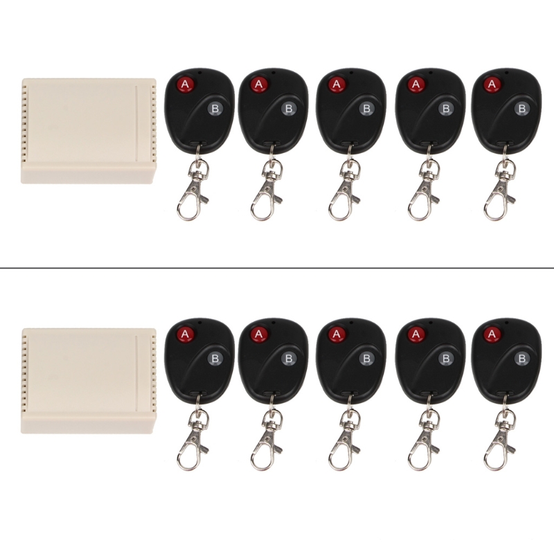 OOTDTY DC12V 2CH RF Wireless Remote Control Switch Receiver + 5 2-Button Transmitters
OOTDTY DC12V 2CH RF Wireless Remote Control Switch Receiver + 5 2-Button Transmitters