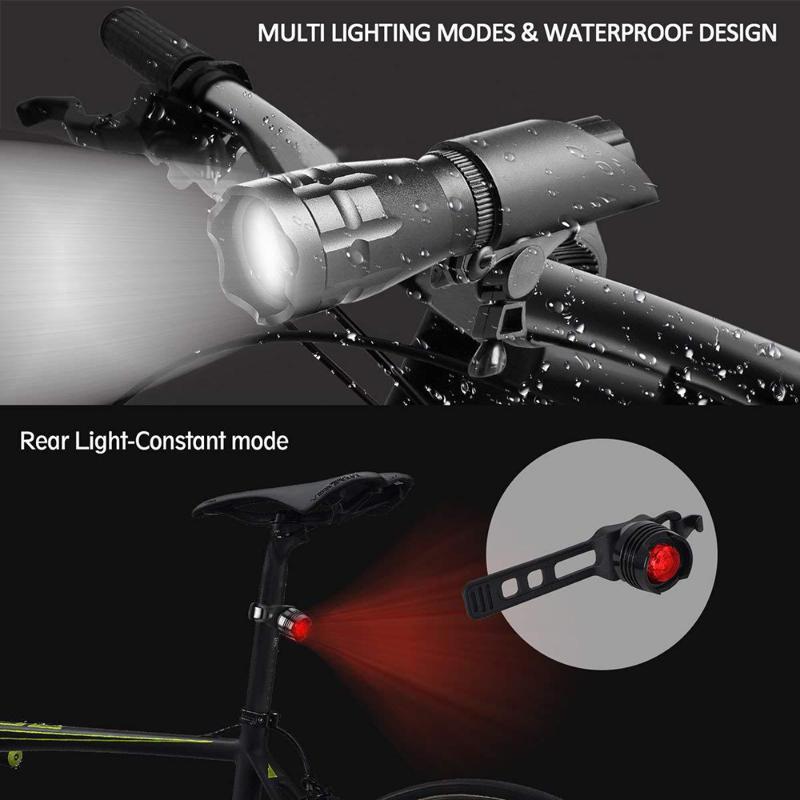 Bike Lights Bicycle Light T6 LED Cycling Front Lamp Torch Waterproof With Free Taillight
Bike Lights Bicycle Light T6 LED Cycling Front Lamp Torch Waterproof With Free Taillight