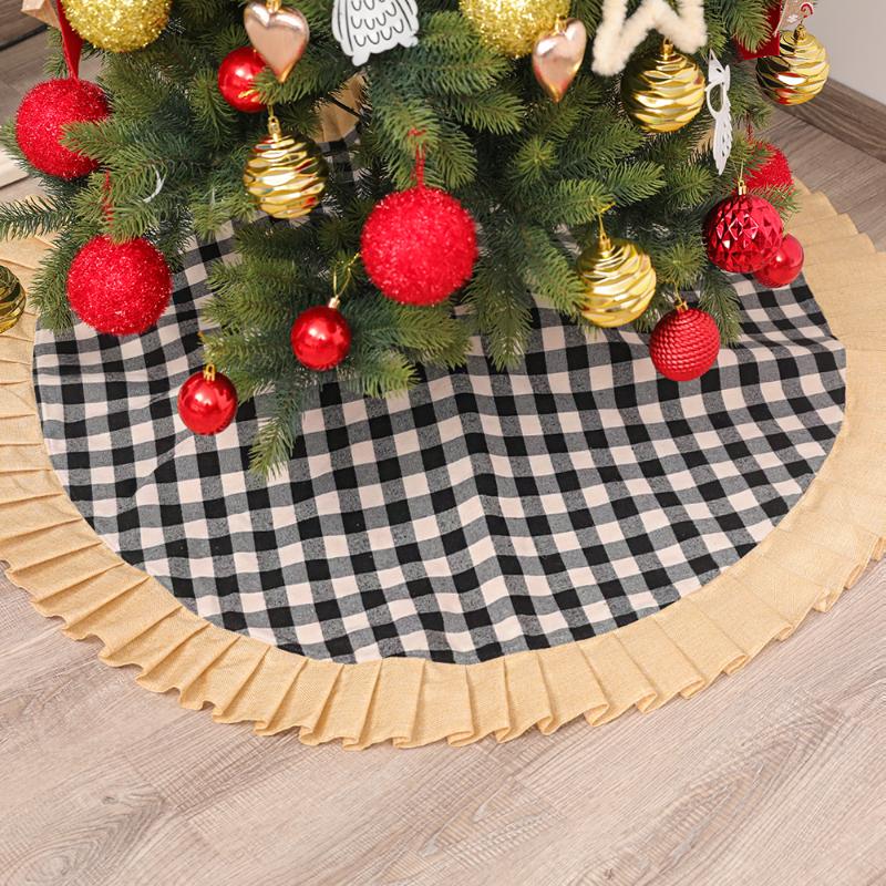 Cross-border black checkered tree skirt Christmas ornaments holiday scene with Christmas tree bottom decoration apron
Cross-border black checkered tree skirt Christmas ornaments holiday scene with Christmas tree bottom decoration apron