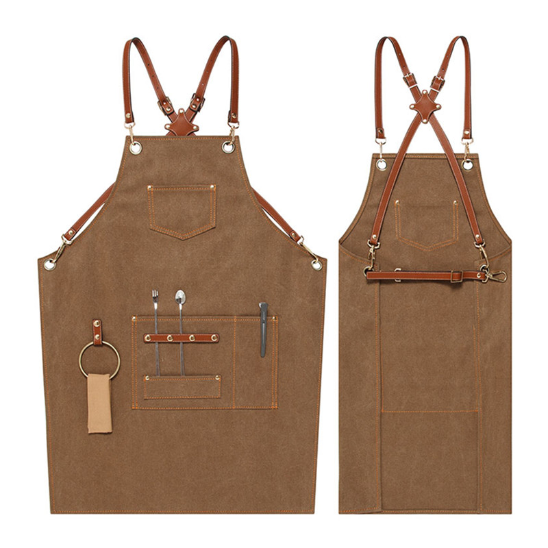 Canvas Apron Cowhide Leather Strap Barista Bartender Pastry Uniform Barber Florist Hairdresser Gardener Painter Work Wear E45
Canvas Apron Cowhide Leather Strap Barista Bartender Pastry Uniform Barber Florist Hairdresser Gardener Painter Work Wear E45