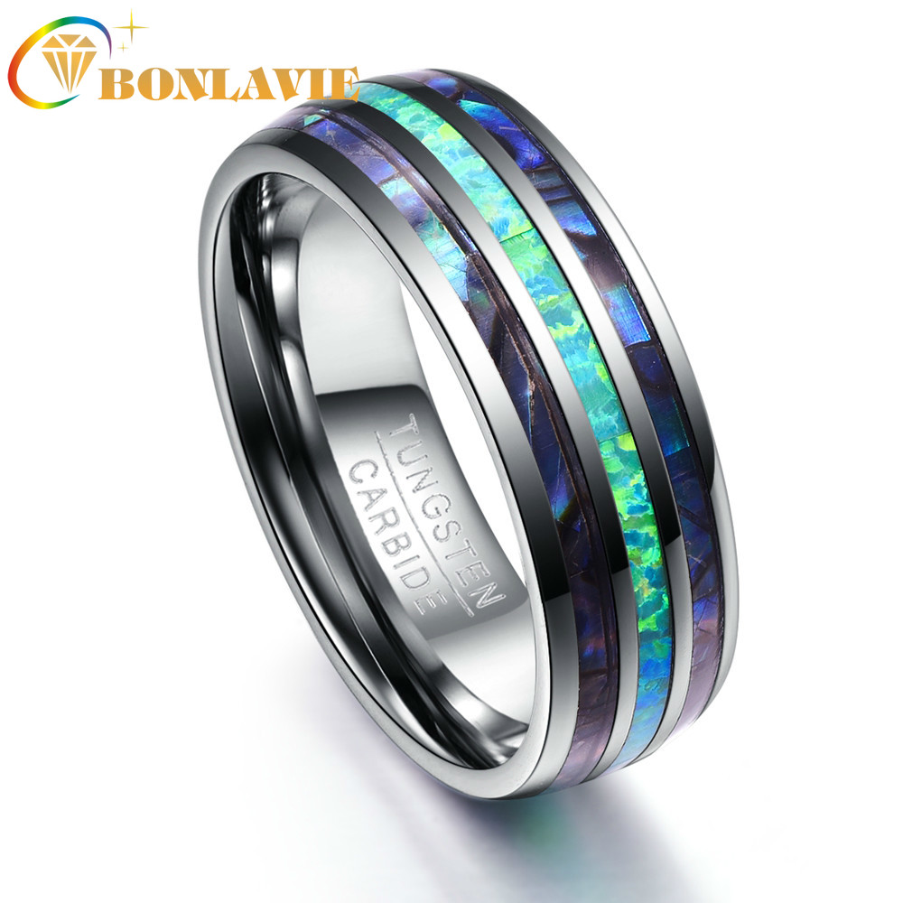 Inlay Abalone Shell +Opal+Abalone Shell Tungsten Steel Rings for Men 8MM Width Elegant Smooth Mens Ring Top Grade
Inlay Abalone Shell +Opal+Abalone Shell Tungsten Steel Rings for Men 8MM Width Elegant Smooth Mens Ring Top Grade