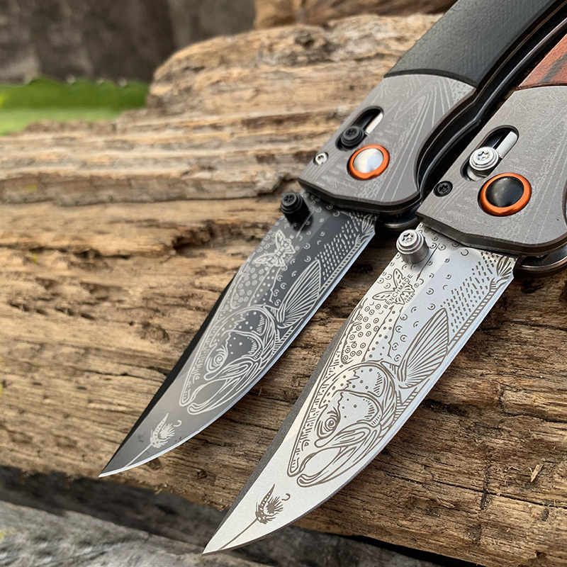 New knife BM 15080 Fish pattern 58-60HRC S30V Blade field self-defense Folding knives Multifuntion Tools
New knife BM 15080 Fish pattern 58-60HRC S30V Blade field self-defense Folding knives Multifuntion Tools