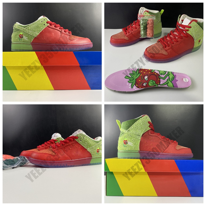 2020 high low Strawberry Cough SB Dunk red green Skateboard Shoes Men Fashion Outdoor Man Womans Trainer Sneakers CW7093-600 36-47
2020 high low Strawberry Cough SB Dunk red green Skateboard Shoes Men Fashion Outdoor Man Womans Trainer Sneakers CW7093-600 36-47