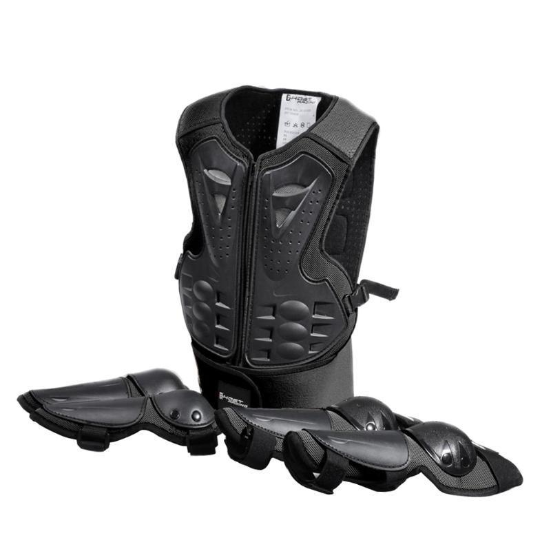 Children Chest Back Protection Elbow Pads Knee Pads for Skiing Motorcycle Black 
Children Chest Back Protection Elbow Pads Knee Pads for Skiing Motorcycle Black