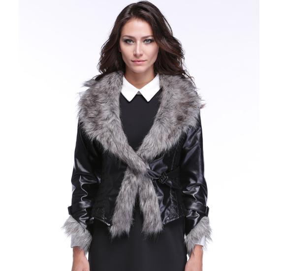 Womens Winter Coat Slim Full Sleeve Faux Fur Jackets Synthetic Black Long Leather Jacket Ladies Short Outerwear
Womens Winter Coat Slim Full Sleeve Faux Fur Jackets Synthetic Black Long Leather Jacket Ladies Short Outerwear