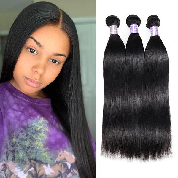 Ishow Hair 8A Peruvian Straight Virgin Hiar 4 Bundles 100% Unprocessed Peruvian Human Hair Weaves Peruvian Virgin Hair Straight Dyeable