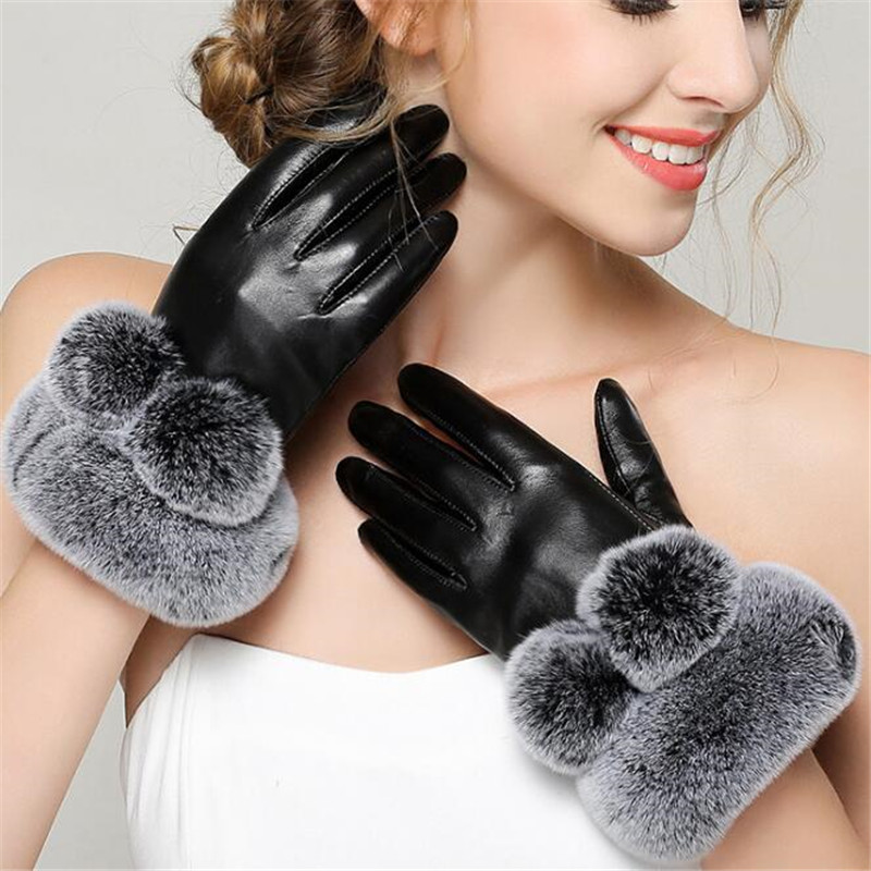 High Quality Female Thermal Genuine Leather Black Gloves Winter Warm Women Fur Sheepskin Gloves
High Quality Female Thermal Genuine Leather Black Gloves Winter Warm Women Fur Sheepskin Gloves
