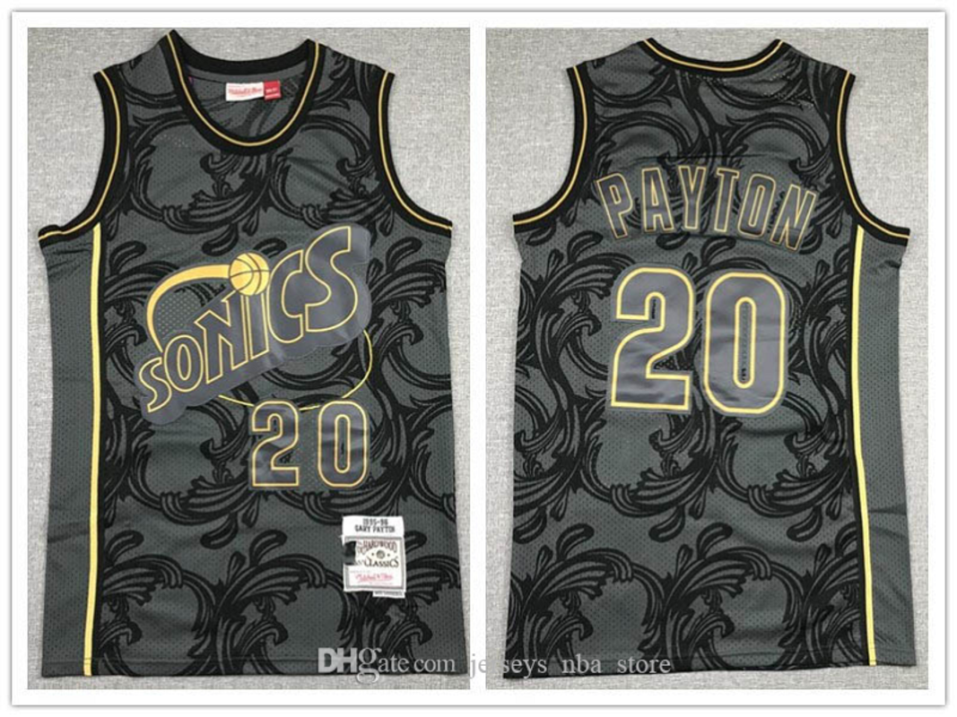 2020 Chinese New Year SeattleSuperSonicsMEN Gary Payton CITYHWC basketball Jersey