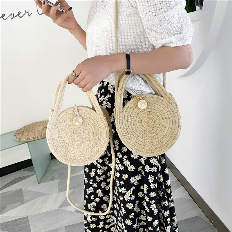 Bags For Women Brand Original Design 2020 New Woven Round Bag Snail Cloth Shoulder Slung Handbag, Beige
Bags For Women Brand Original Design 2020 New Woven Round Bag Snail Cloth Shoulder Slung Handbag, Beige