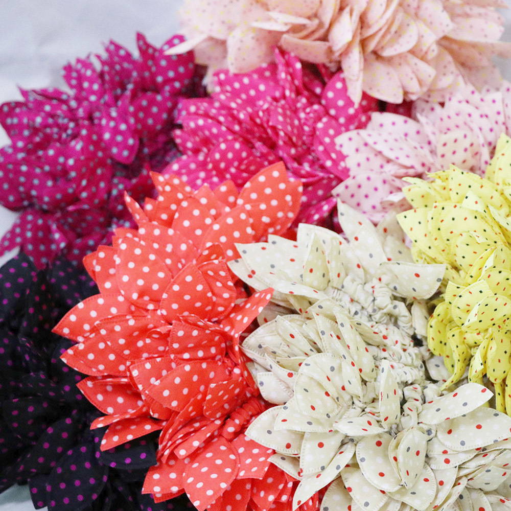 100pc Hair Rubber Bands Polka Dot Hairband Rabbit Ears Head Flower Gum Rope Elastic Hair Tie Hair Accessories For Girls Headwear LJ200921