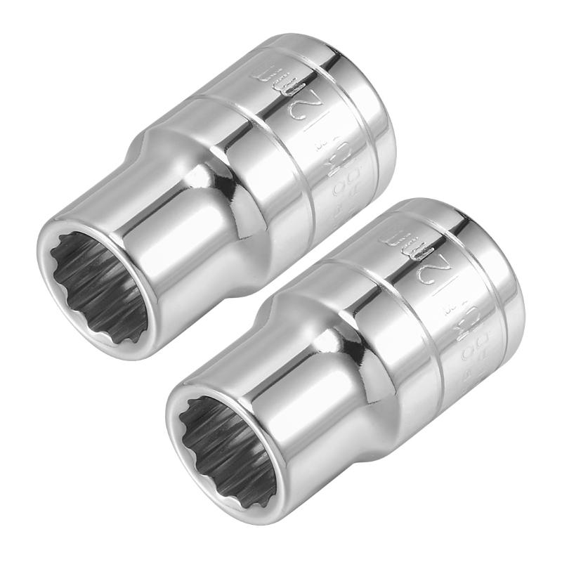 uxcell 2 Pcs 1/2-inch Drive 12mm 12-Point Shallow Socket, Metric, , 38mm Length 
uxcell 2 Pcs 1/2-inch Drive 12mm 12-Point Shallow Socket, Metric, , 38mm Length