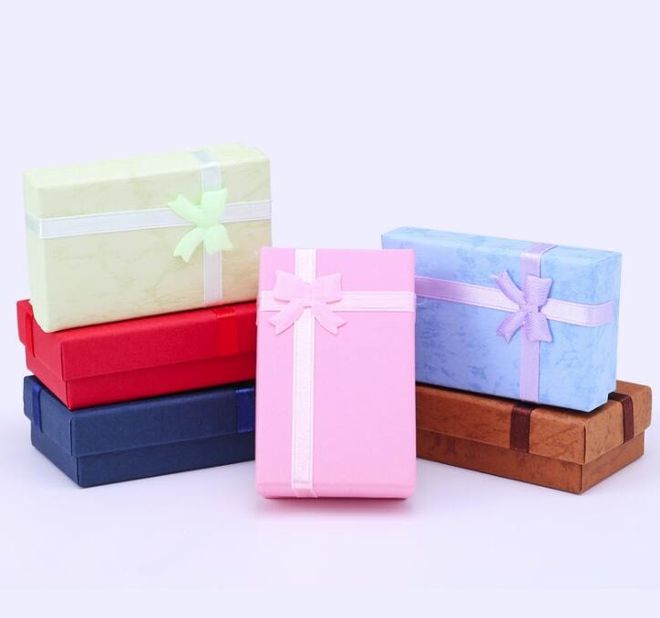 Cloud paper box 5*8 double ring ear ring jewelry box heaven and earth cover necklace packing box WY1568