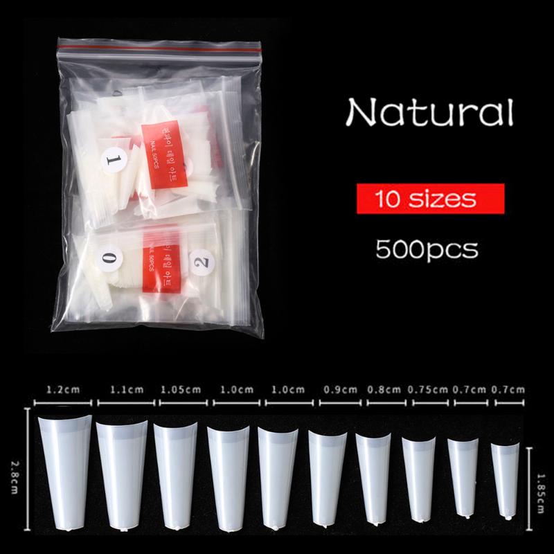 500pcs Full/Half Cover False Acrylic Nail Tips White Clear French Tips Coffin Fake Nails UV Gel Manicure Fake Nail C Curve, Hc706
500pcs Full/Half Cover False Acrylic Nail Tips White Clear French Tips Coffin Fake Nails UV Gel Manicure Fake Nail C Curve, Hc706