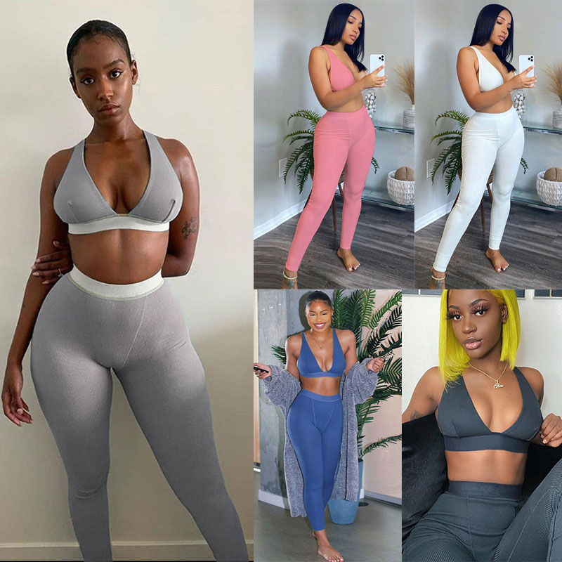 Womens sexy 2 two piece tracksuits backless deep V bra high waist leggings pants sports suit casual sportswear jogging nightclub clothing, Gray
Womens sexy 2 two piece tracksuits backless deep V bra high waist leggings pants sports suit casual sportswear jogging nightclub clothing, Gray