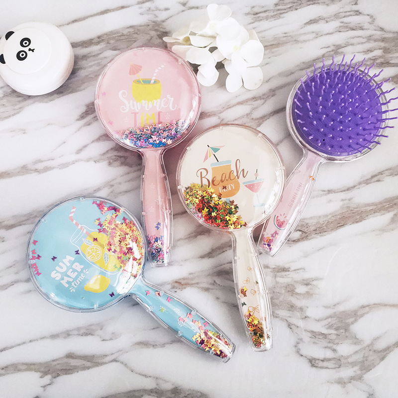 Hair Brush Comb Cartoon Cute Sequins Fruit Round Anti-static Massage Shower Wet Detangle Hair Brush Styling Tools Salon
Hair Brush Comb Cartoon Cute Sequins Fruit Round Anti-static Massage Shower Wet Detangle Hair Brush Styling Tools Salon