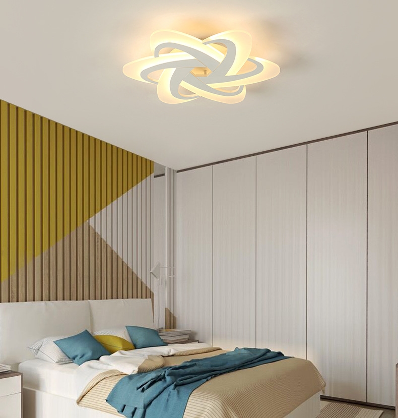 Modern Bedroom Ceiling lamps Study Room Led Chandelier Lampara Modern Led Ceiling Chandelier LED Bulbs Semiflush Mount Iron