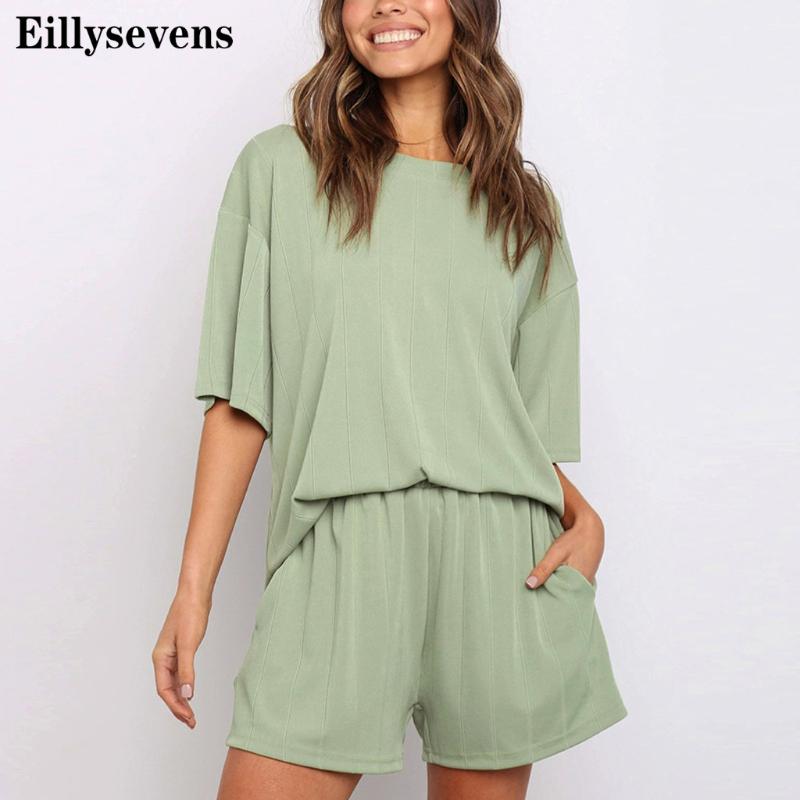 Fashion Women' Two Piece Set Casual Round Neck Short Sleeve Solid Color Loose T-Shirt Tops Elastic Waist Pocket Home Shorts#g3, White
Fashion Women' Two Piece Set Casual Round Neck Short Sleeve Solid Color Loose T-Shirt Tops Elastic Waist Pocket Home Shorts#g3, White