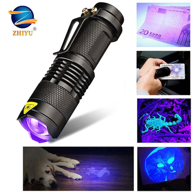 ZHIYU LED UV Zoomable Ultra Violet Mini Pet Urine Stains Detector Scorpion 395 365nm Ultraviolet Torch Light 3 Modes
ZHIYU LED UV Zoomable Ultra Violet Mini Pet Urine Stains Detector Scorpion 395 365nm Ultraviolet Torch Light 3 Modes