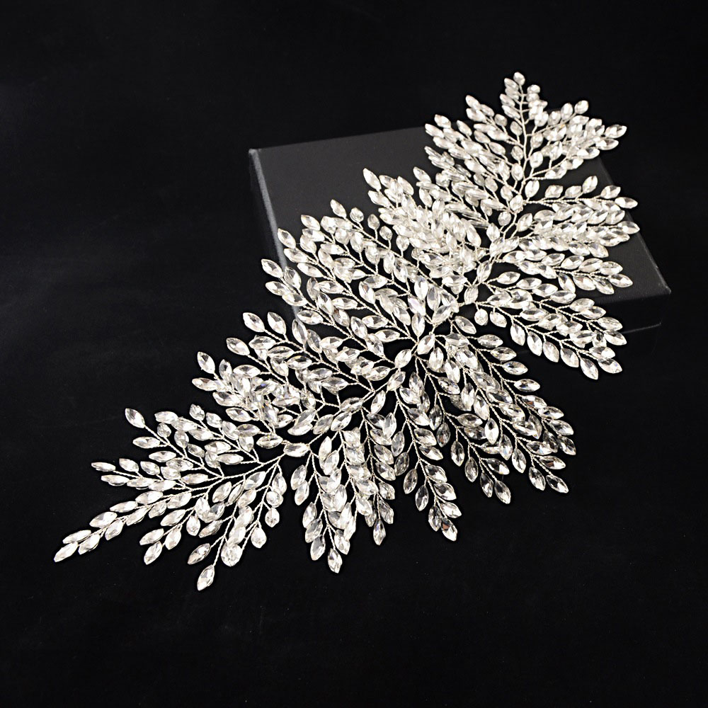 Bridal Hair Jewelry Crystal Rhinestones Headpieces Crowns Leaf Headbands Tiaras Party Brides Hairbands Women Wedding Accessories, Silver
Bridal Hair Jewelry Crystal Rhinestones Headpieces Crowns Leaf Headbands Tiaras Party Brides Hairbands Women Wedding Accessories, Silver