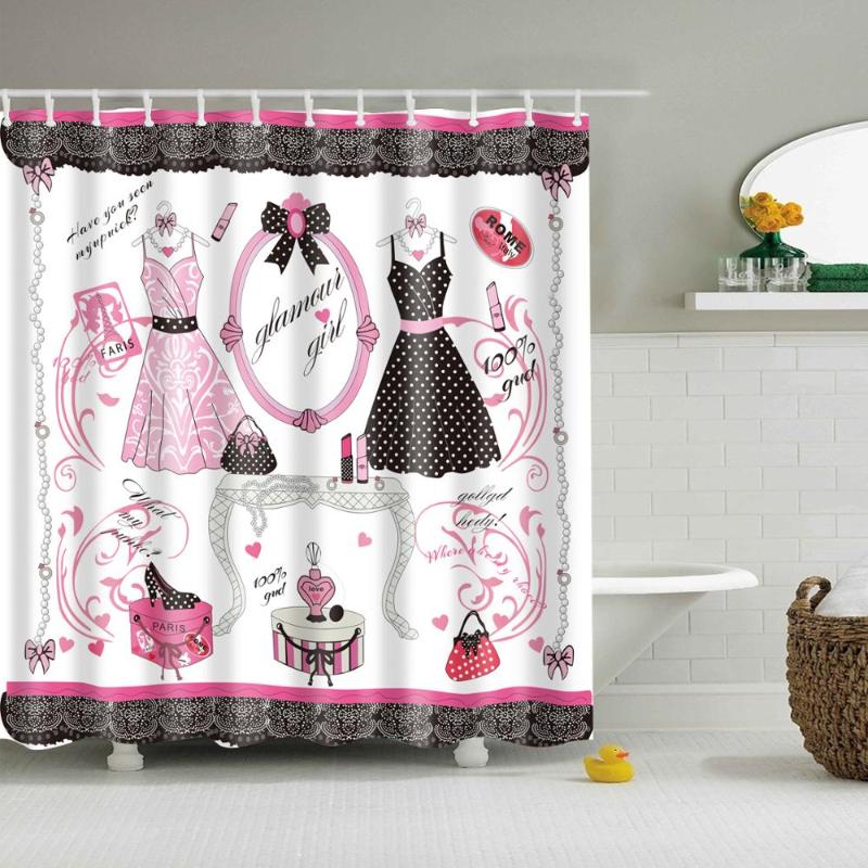 Waterproof Thicken Polyester 3D Shower Curtain Beautiful Skirt Pink Mildew Proof Bath Tub Curtain with 12 pcs Hooks
Waterproof Thicken Polyester 3D Shower Curtain Beautiful Skirt Pink Mildew Proof Bath Tub Curtain with 12 pcs Hooks