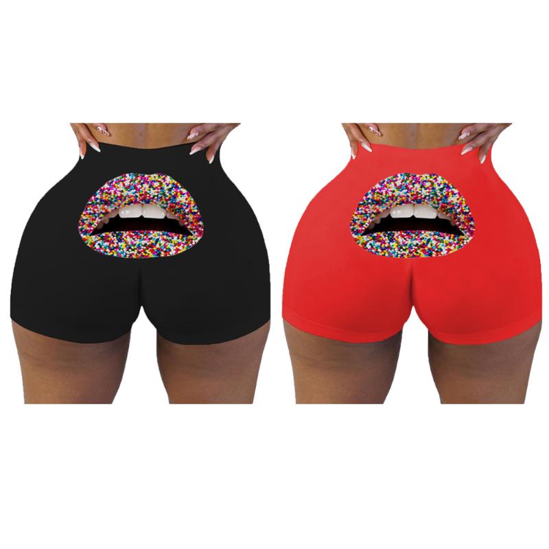 2020 Summer Women Shorts Hot Style Model Solid-color Lip Print Polyester&Spandex Material European and American Casual Fashion, Black
2020 Summer Women Shorts Hot Style Model Solid-color Lip Print Polyester&Spandex Material European and American Casual Fashion, Black