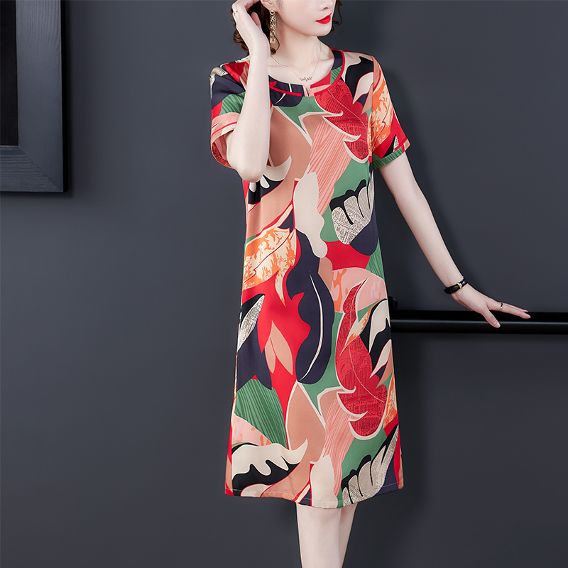 COIGARSAM 4XL Plus Size Print Women dress New Summer Silk Dresses 8638, As picture
COIGARSAM 4XL Plus Size Print Women dress New Summer Silk Dresses 8638, As picture