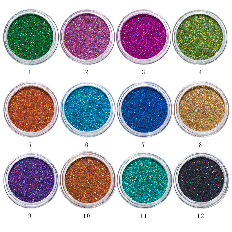 12 Boxes 12 colors 0.1mm 0.2mm fine Holographic Glitter Powder dust set Nail Glitter Powder Holographic Laser Glitters Dust
12 Boxes 12 colors 0.1mm 0.2mm fine Holographic Glitter Powder dust set Nail Glitter Powder Holographic Laser Glitters Dust
