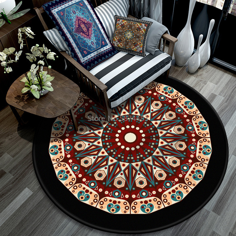 Nordic Bedroom Mat Home Decor Moroccan Style Parlor Area Rug Flannel Non-slip Chair Mat Gold Mandala Round Living Room Carpet, No.8
Nordic Bedroom Mat Home Decor Moroccan Style Parlor Area Rug Flannel Non-slip Chair Mat Gold Mandala Round Living Room Carpet, No.8