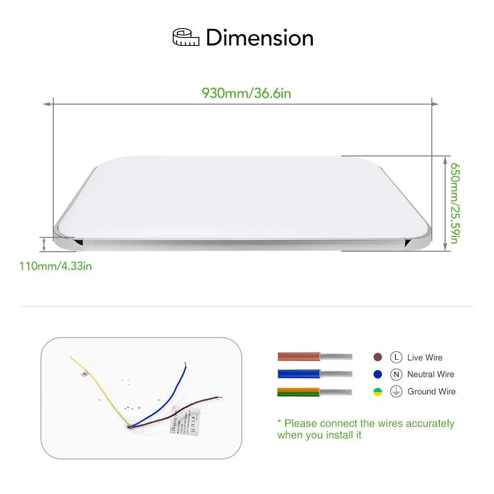 Ceiling Light i5 Thick Square Led Panel Ultra thin Square Led Lights Bathroom Led Lamp High Quality Nordic Style