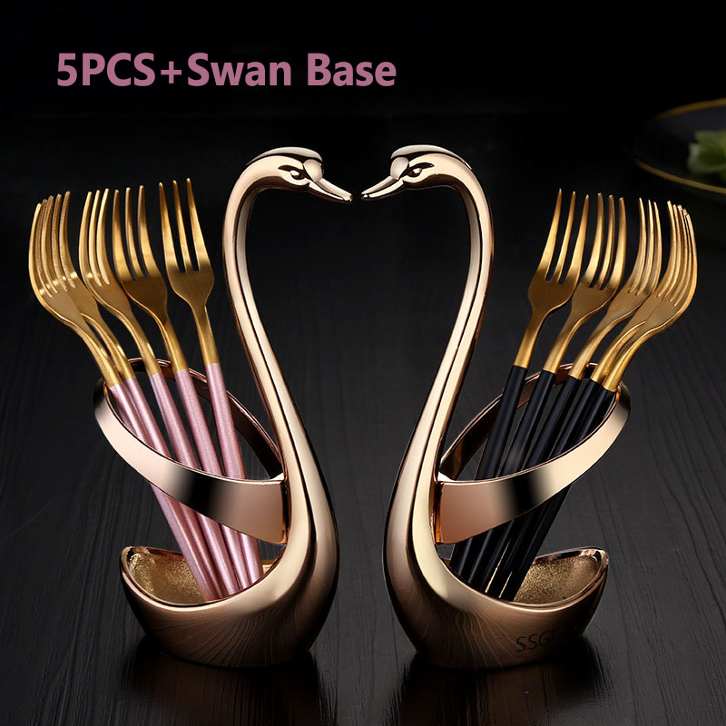 Noble High Quality Stainless Steel Cutlery Fruit Fork Cutlery Swan Base Cake Dessert Forks Pick Dinnerware Tableware Party
Noble High Quality Stainless Steel Cutlery Fruit Fork Cutlery Swan Base Cake Dessert Forks Pick Dinnerware Tableware Party