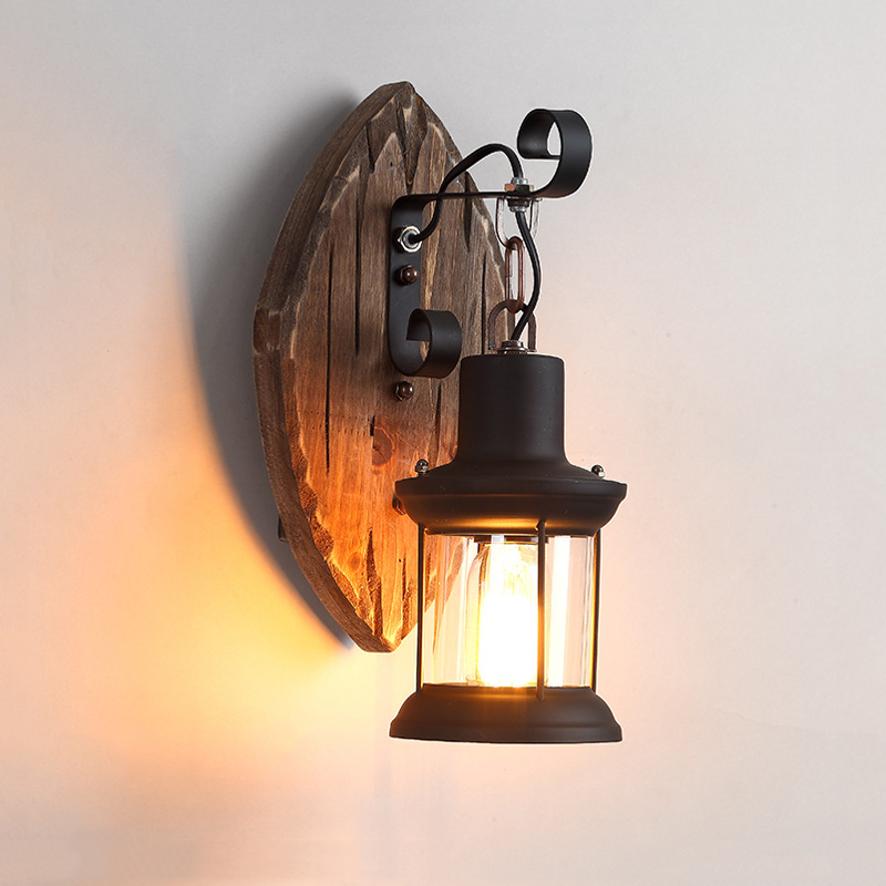 Antique vintage wall light wood glass wall lamp restaurant cafe light bar corridor bedroom bedside lamp sconce E27 bra
Antique vintage wall light wood glass wall lamp restaurant cafe light bar corridor bedroom bedside lamp sconce E27 bra