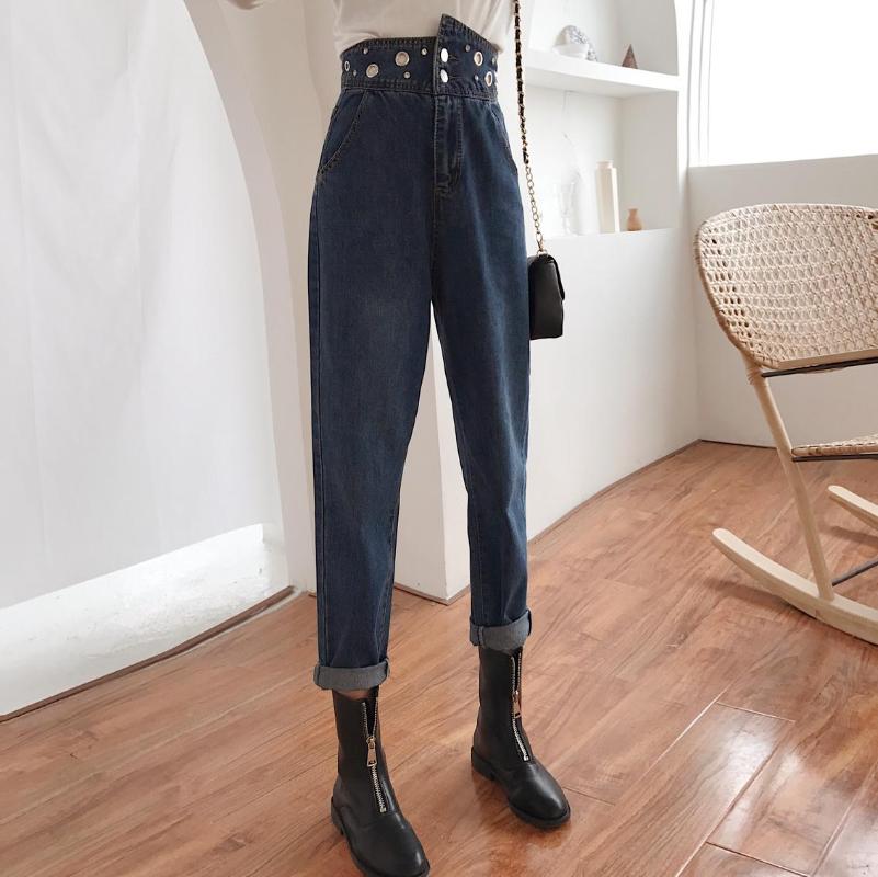 High Waist Fashion Cotton Harem Jeans Female 2020 Autumn Casual Beading Vintage Denim Pants For Slim Women, Black
High Waist Fashion Cotton Harem Jeans Female 2020 Autumn Casual Beading Vintage Denim Pants For Slim Women, Black
