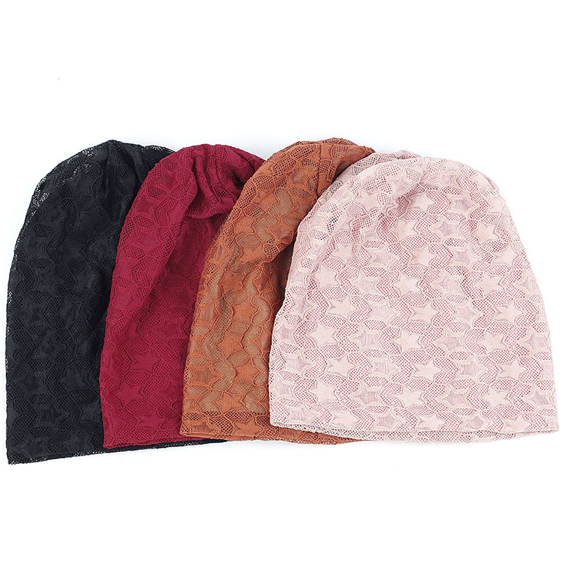 Women Winter Mesh double-layer Beanies Star shape Hats Casual Soft Skull Cap Elastic Warm Skullies Autumn breathable hat, Black
Women Winter Mesh double-layer Beanies Star shape Hats Casual Soft Skull Cap Elastic Warm Skullies Autumn breathable hat, Black