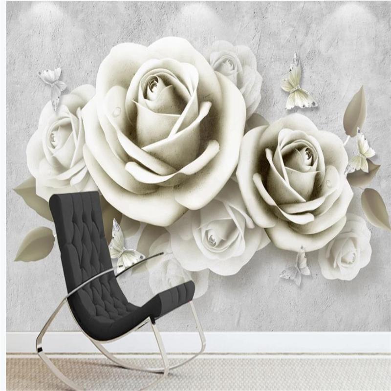 3d stereoscopic wallpaper Modern minimalist relief 3D stereo rose wallpapers TV sofa background wall painting, As pic
3d stereoscopic wallpaper Modern minimalist relief 3D stereo rose wallpapers TV sofa background wall painting, As pic