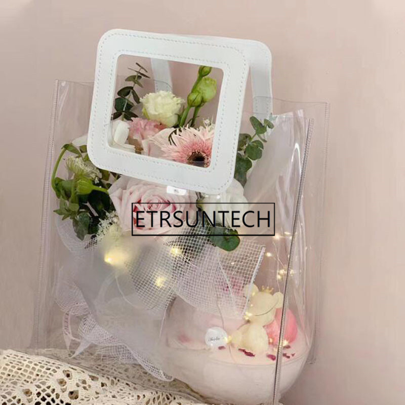 50pcs Transparent PVC Handbags Tote Bag For Women Shopping Bag Plastic Clear Large Capacity Travel Beach Storage
50pcs Transparent PVC Handbags Tote Bag For Women Shopping Bag Plastic Clear Large Capacity Travel Beach Storage