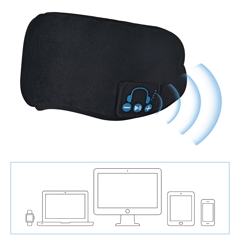 Wireless Bluetooth 50 Earphone Sleep Mask Sport Headband Soft Headphone Sleeping Headset For Listenting Music with Mic