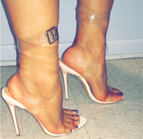 Ladies Sexy PVC Clear Stiletto High Heels Ankle Strap Sandals Women Transparent Leather Peep Toe Buckle Strap Party Casual Shoes, As picture
Ladies Sexy PVC Clear Stiletto High Heels Ankle Strap Sandals Women Transparent Leather Peep Toe Buckle Strap Party Casual Shoes, As picture