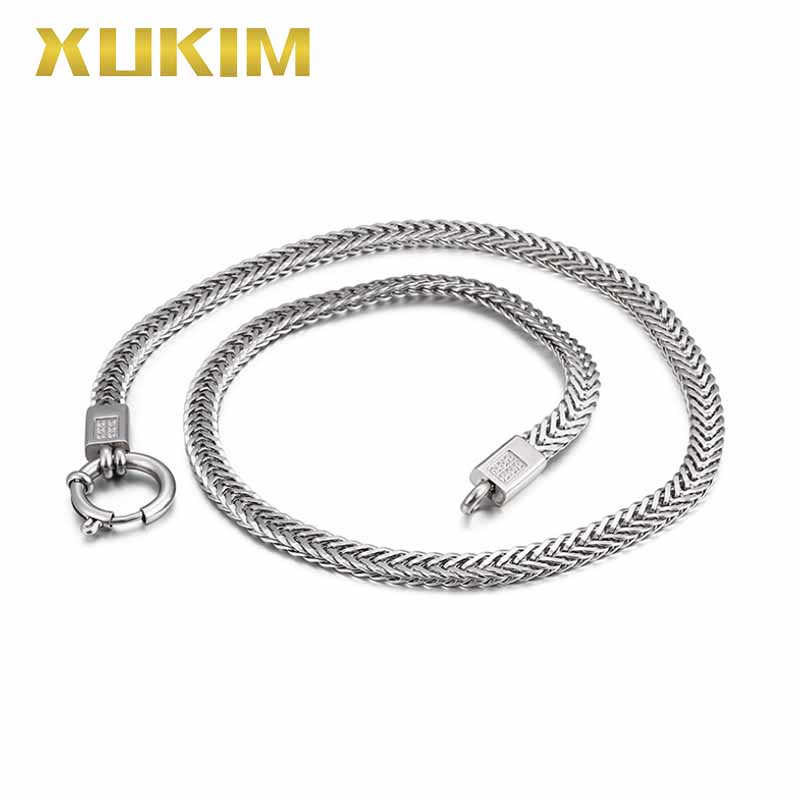 XCN222 Xukim Jewelry titanium steel sliver color Chain men fasion special necklace women 2020 new hot gift
XCN222 Xukim Jewelry titanium steel sliver color Chain men fasion special necklace women 2020 new hot gift