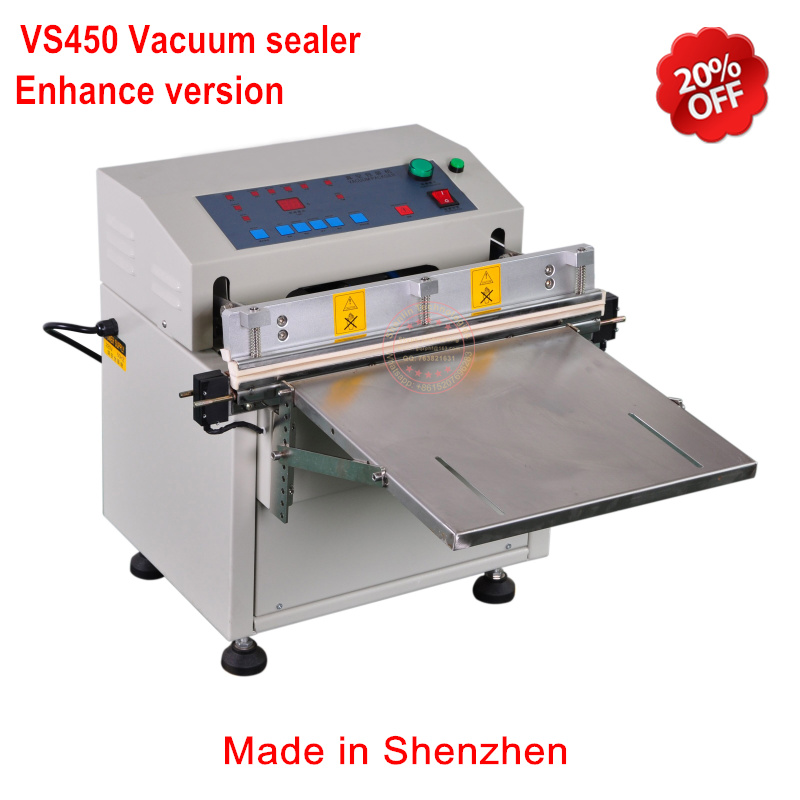 Pnuematic vacuum sealing machine, electric system, VS450, 450mm sealing length, exterior vacuum sealer, package machine
Pnuematic vacuum sealing machine, electric system, VS450, 450mm sealing length, exterior vacuum sealer, package machine