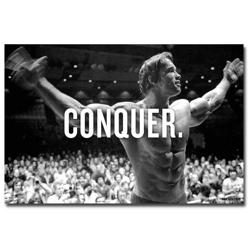 CONQUER Arnold Schwarzenegger Bodybuilding Motivational Quote Art Silk Poster Print 13x20 24x36inch Wall Picture for Living Room
CONQUER Arnold Schwarzenegger Bodybuilding Motivational Quote Art Silk Poster Print 13x20 24x36inch Wall Picture for Living Room