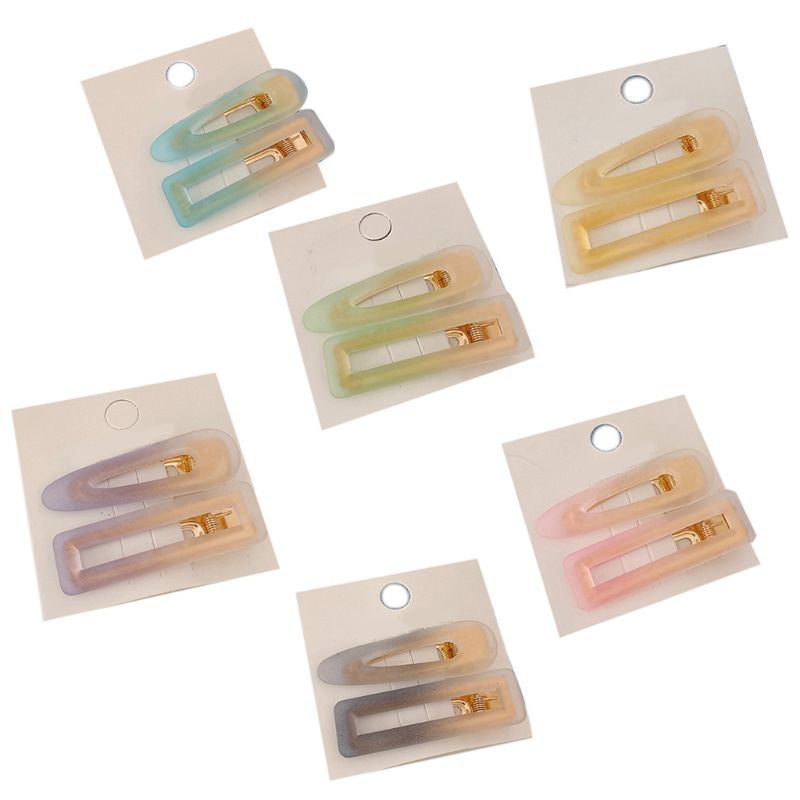 2Pcs/Set Frosted Matte Side Bangs Hair Clips Gradient Jelly Candy Color Hairpins
2Pcs/Set Frosted Matte Side Bangs Hair Clips Gradient Jelly Candy Color Hairpins