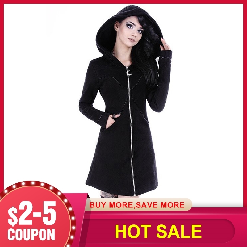 New Gothic Women Hoodie Casual Long Sleeve Hooded zip-up Sweatshirts Hooded Female Jumper Fashion Women Tracksuits Hoodie 200922, Black
New Gothic Women Hoodie Casual Long Sleeve Hooded zip-up Sweatshirts Hooded Female Jumper Fashion Women Tracksuits Hoodie 200922, Black