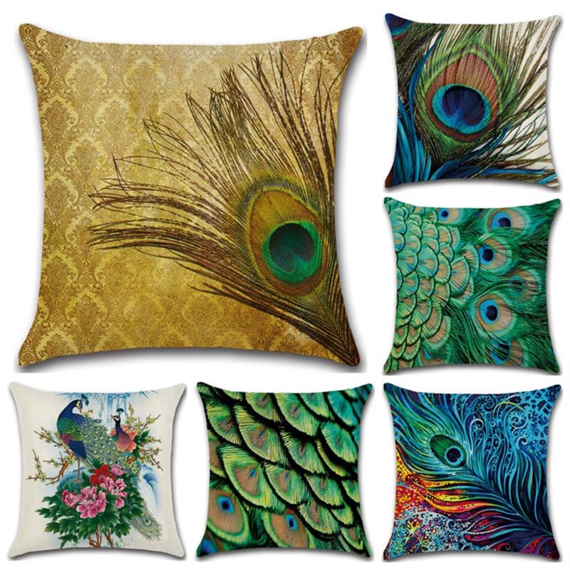 Decorative Throw Pillow Case Cover New Peacock Feather Animlas Cushion Cover For Sofa Home Home Capa De Almofadas 45x45cm
Decorative Throw Pillow Case Cover New Peacock Feather Animlas Cushion Cover For Sofa Home Home Capa De Almofadas 45x45cm