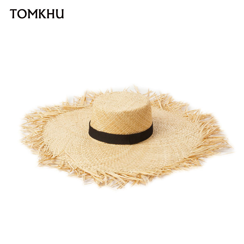 TOMKHU New Women Oversize Hat Big Brim 20CM Raffia Sun Hat Wide Brim Beach Hats Lady Soft Straw Shade Flat Top Dropshipping, Primary color
TOMKHU New Women Oversize Hat Big Brim 20CM Raffia Sun Hat Wide Brim Beach Hats Lady Soft Straw Shade Flat Top Dropshipping, Primary color