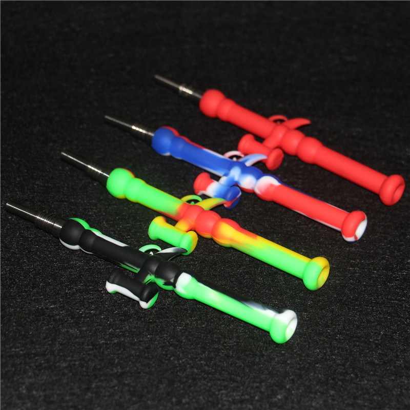 hot Silicone Nectar Collector with GR2 Titanium Nail Mini Silicone Bongs Water Pipes 10mm Concentrate Dab Straw Silicone Dab Oil Rigs
hot Silicone Nectar Collector with GR2 Titanium Nail Mini Silicone Bongs Water Pipes 10mm Concentrate Dab Straw Silicone Dab Oil Rigs