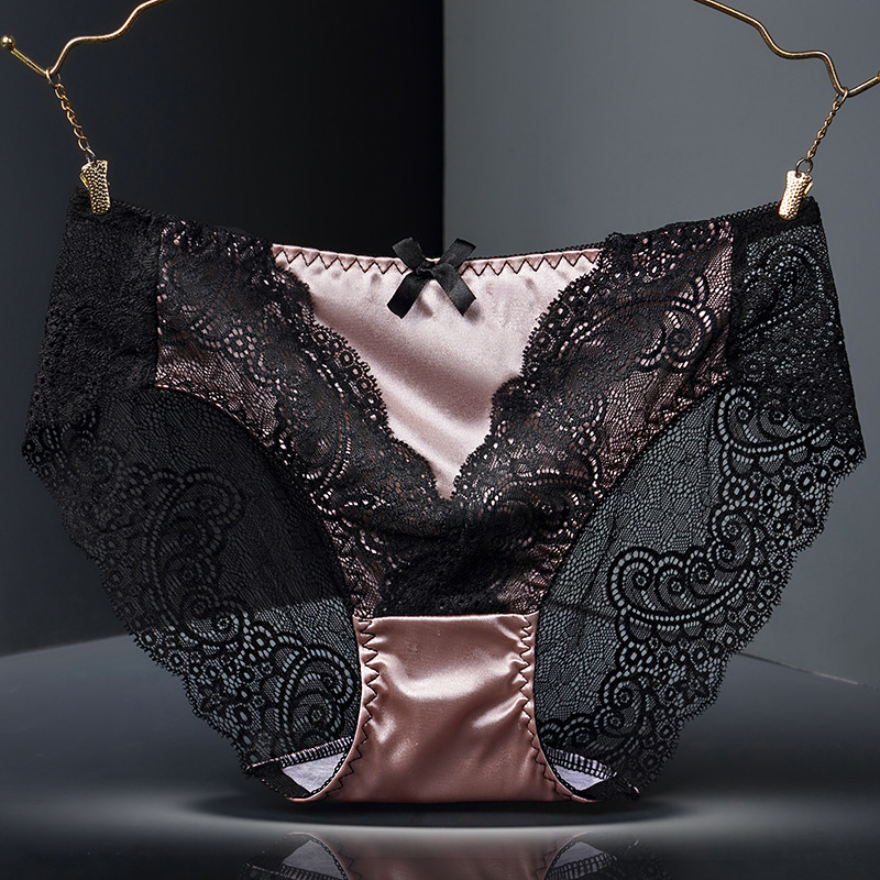 Sexy ladies panties lace transparent large size cotton bottom hollow female triangle underwear breathable quality underwear, Black
Sexy ladies panties lace transparent large size cotton bottom hollow female triangle underwear breathable quality underwear, Black
