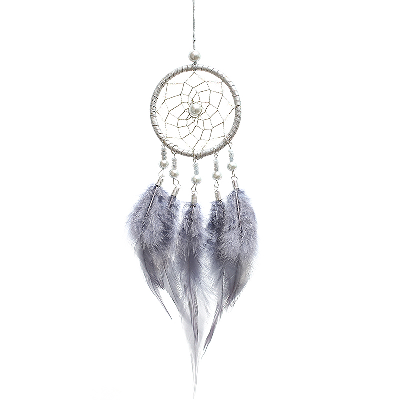 Mini Handmade Dream Catchers Wind Chimes Dream catcher Net Hanging Decoration Ornament For Room Car (2.7x13.54in)-Gray
Mini Handmade Dream Catchers Wind Chimes Dream catcher Net Hanging Decoration Ornament For Room Car (2.7x13.54in)-Gray